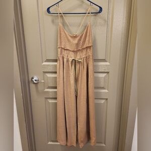 Mittoshop Textured Tan/Brown Jumpsuit
